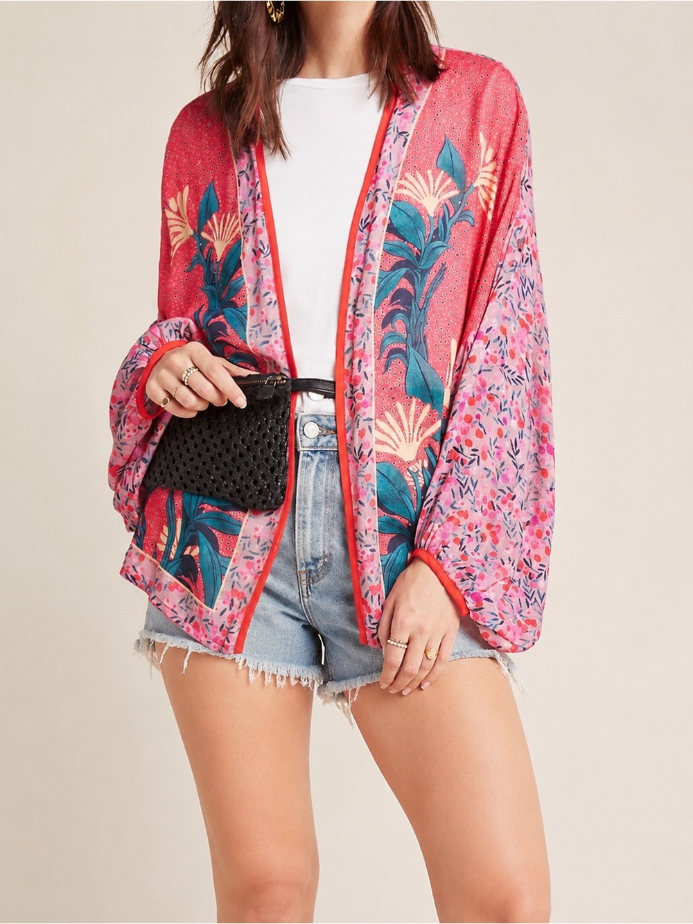 ANTHROPOLOGIE Bl^nk London Louise Floral Kimono